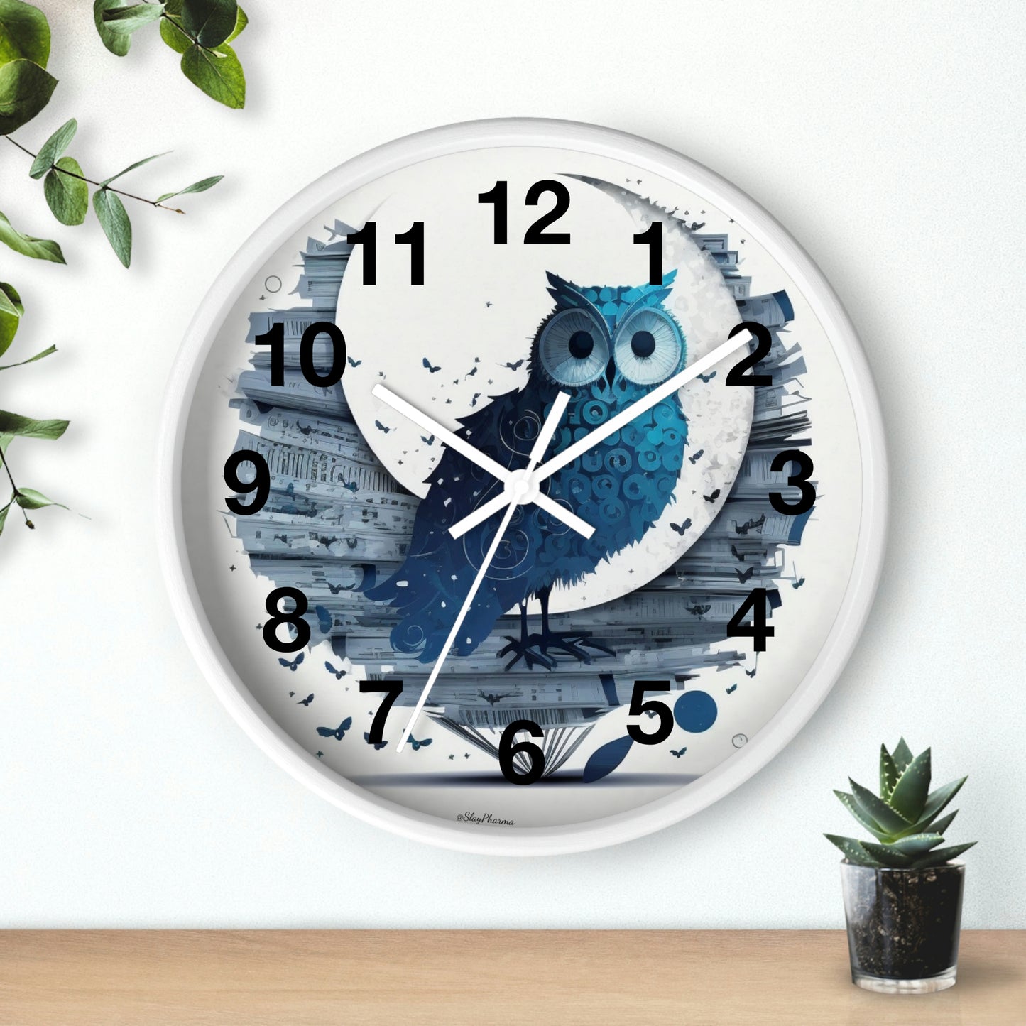 Copy of Wise Owl Wall Clock w/ numbers