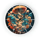 Infinite Mushroom DNA Wall Clock #2 w/ lines