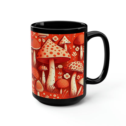 Mushroom Pattern Mug #9, 15oz