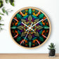 Mandala pattern Wall Clock #2 w/ lines