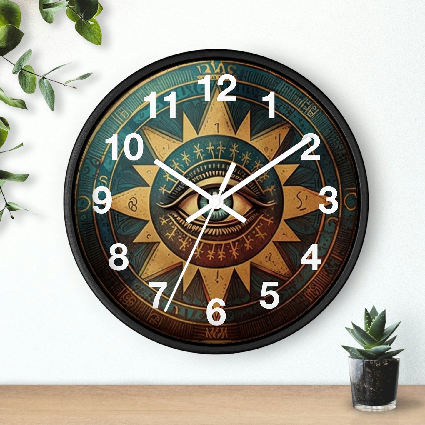 All Seeing Eye Masonic Wall Clock w/ numbers