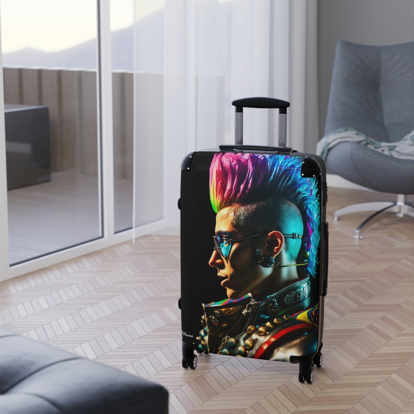 "Cyber Punk Rocker" Suitcases