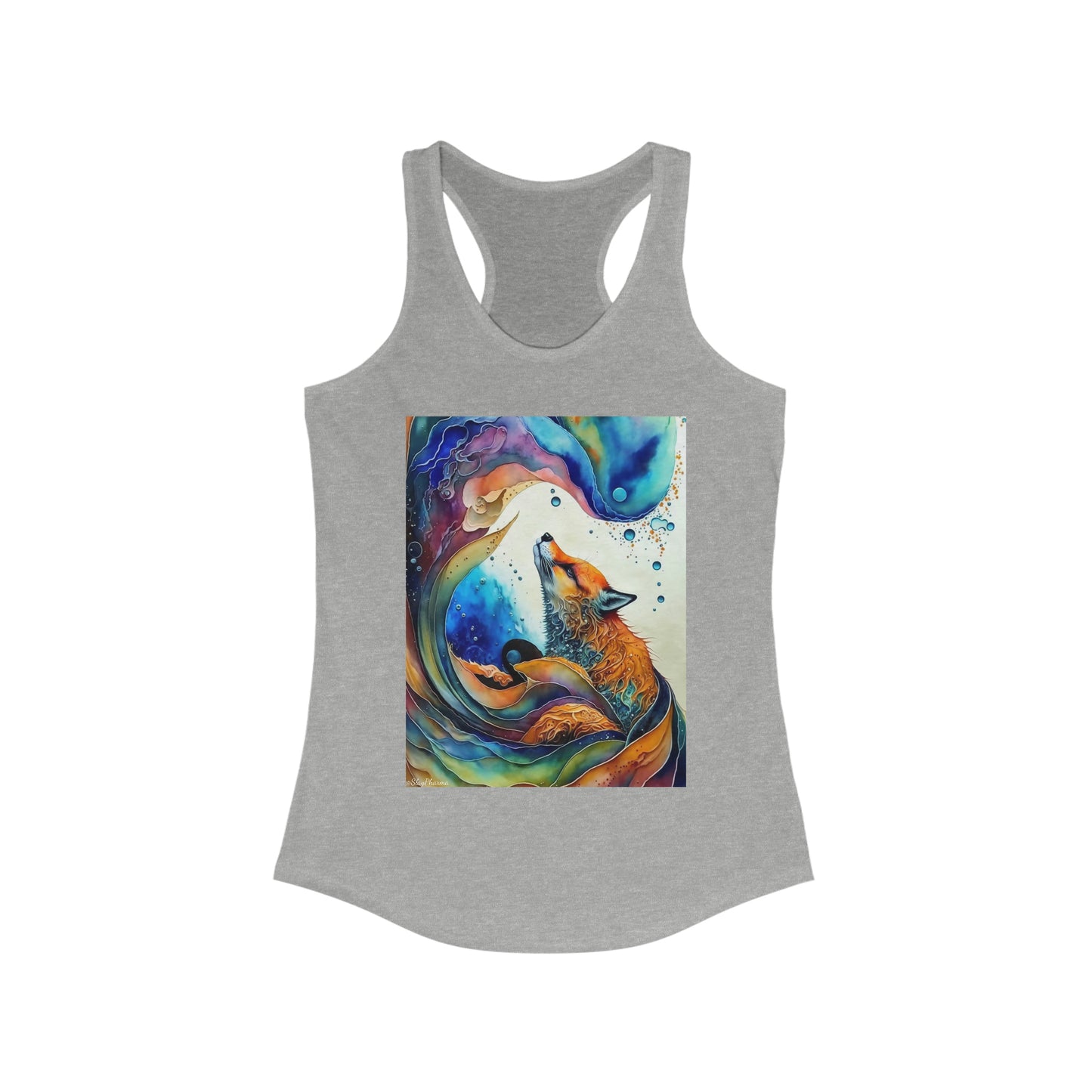 Watercolor Fox Women's Ideal Racerback Tank