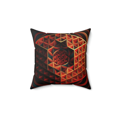 Geometric Fractal Pattern Pillow