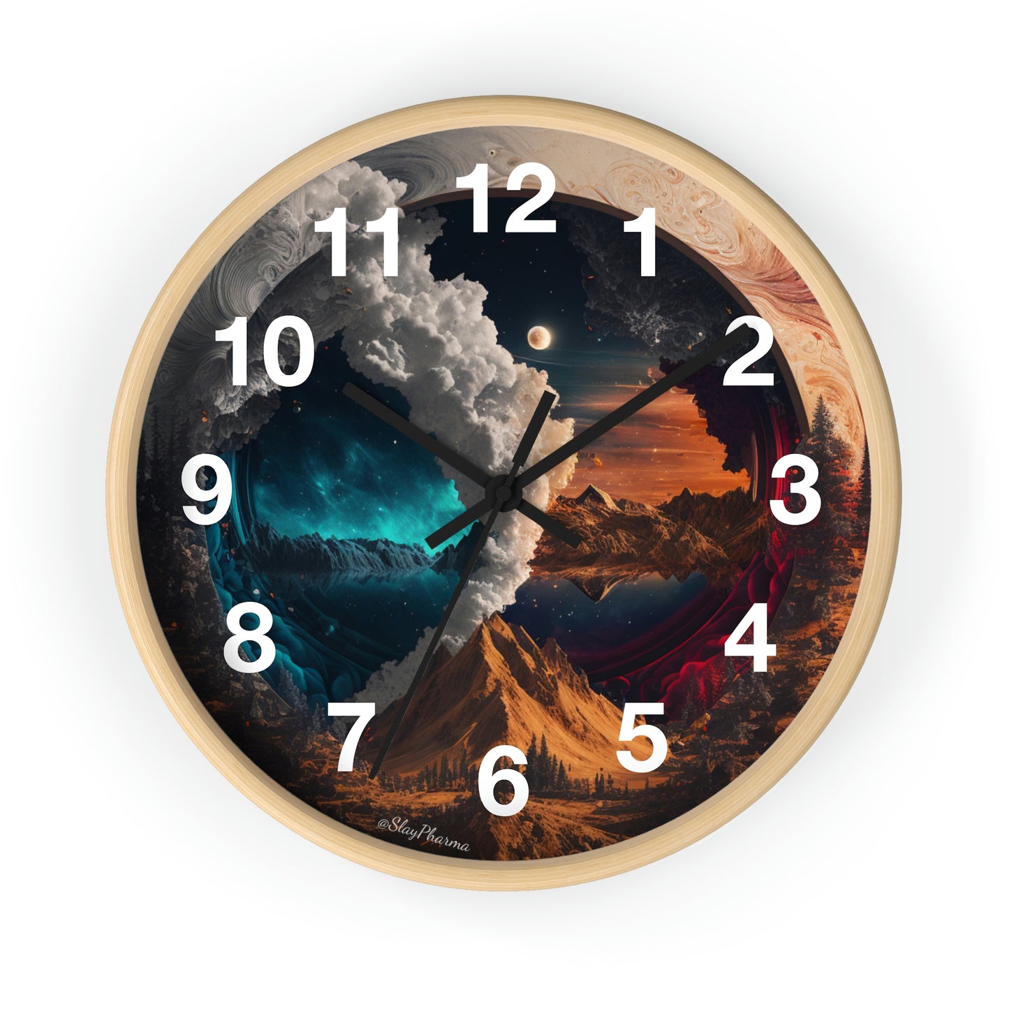 Duality Wall Clock #3 w/ numbers