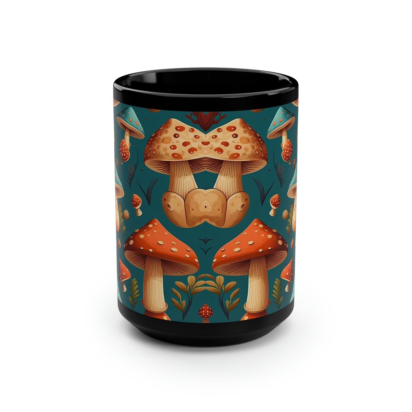 Mushroom Pattern Mug #8, 15oz