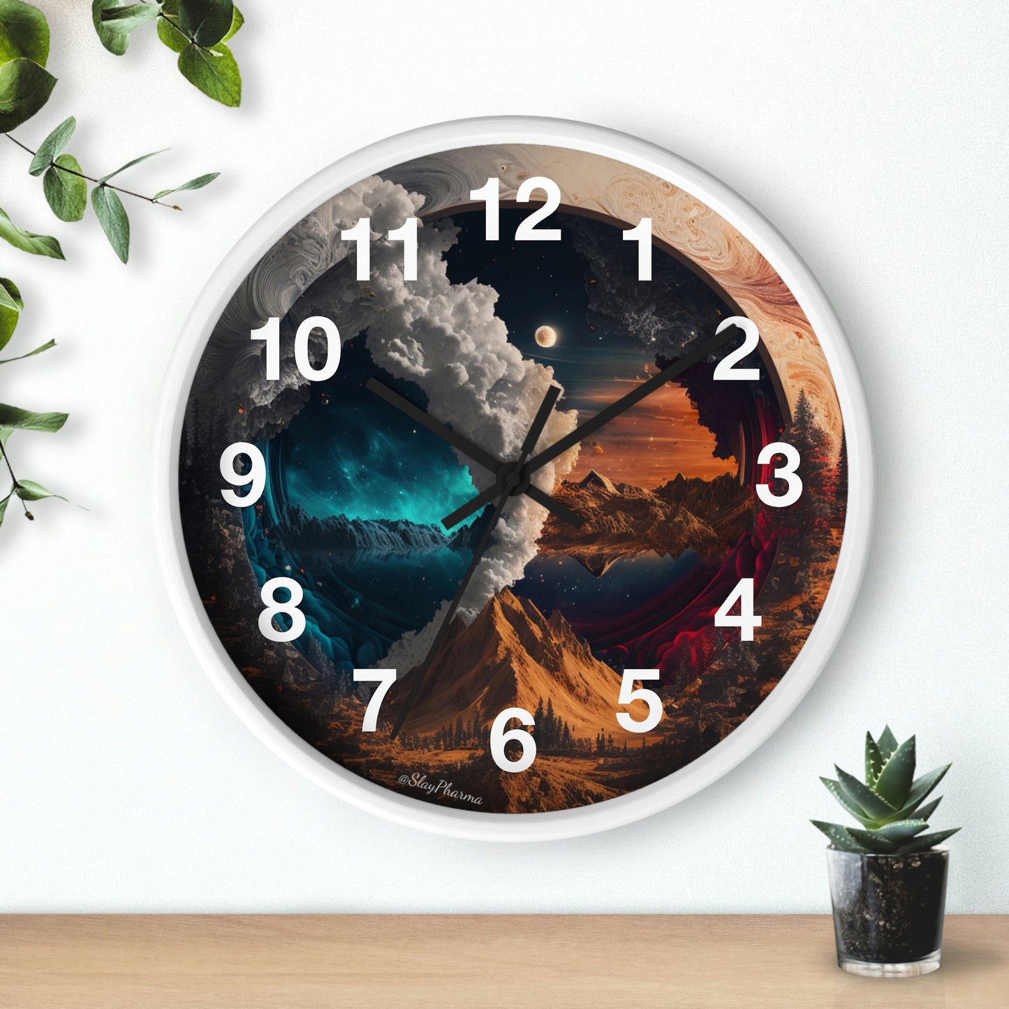 Duality Wall Clock #3 w/ numbers