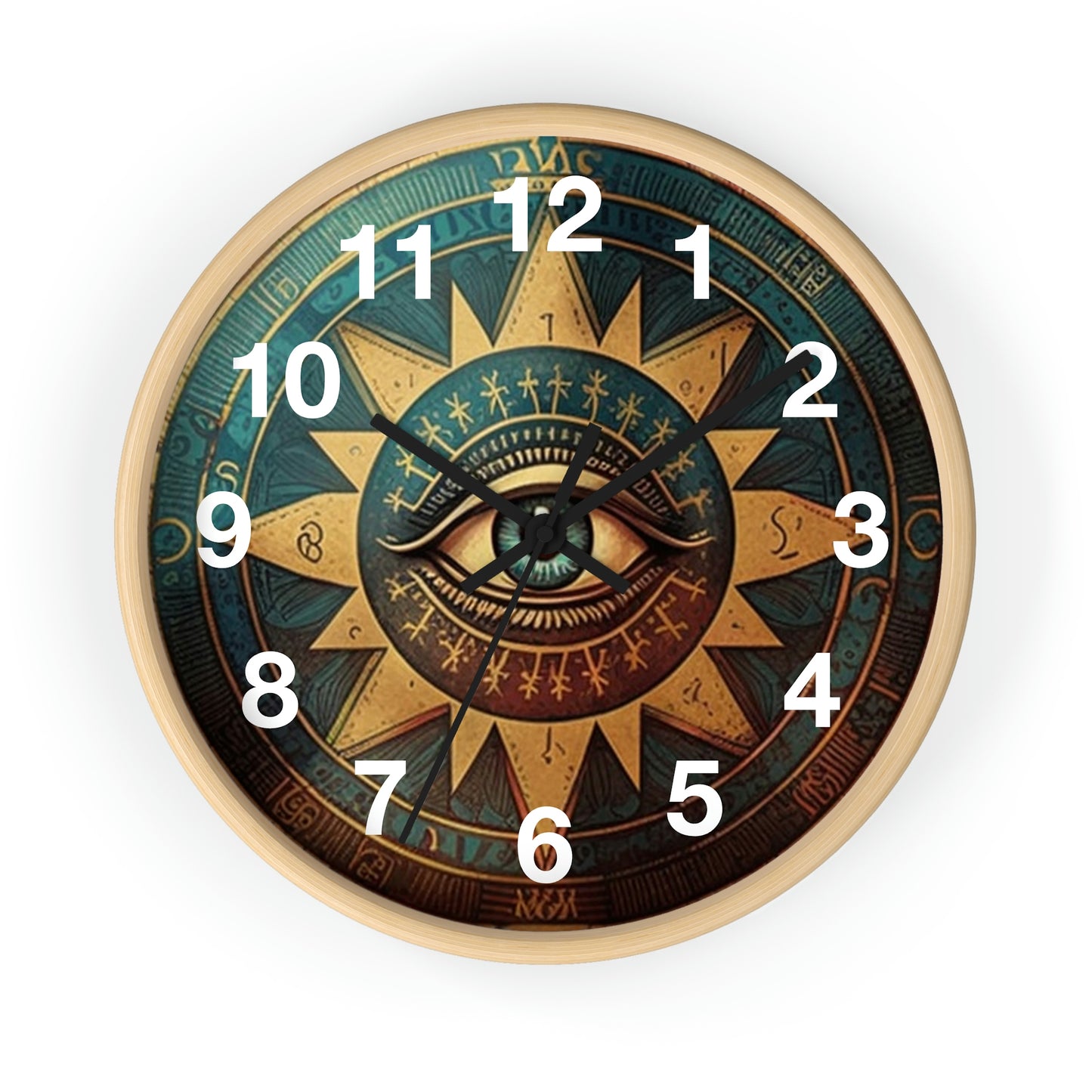 All Seeing Eye Masonic Wall Clock w/ numbers