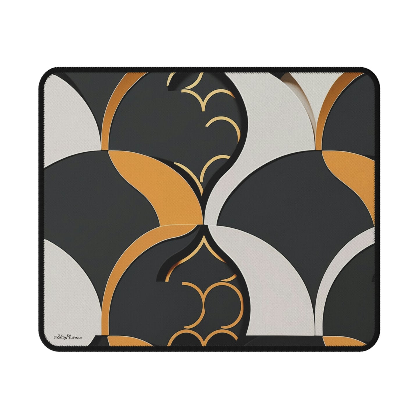 Modern Geometric Scallop Design Mouse Pad