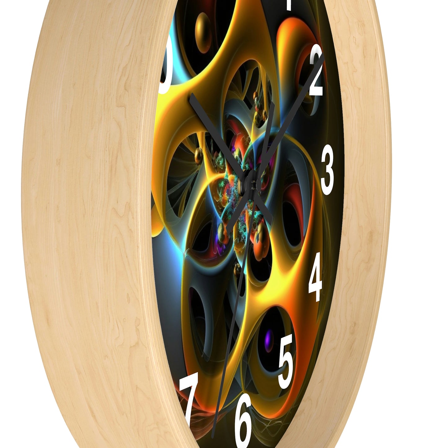 Geometric Wall Clock #5 w/ numbers