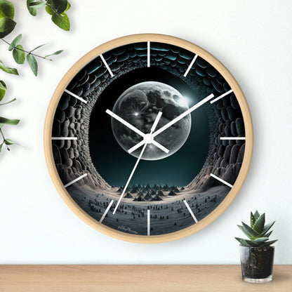 Lunar dreams Wall Clock w/ lines