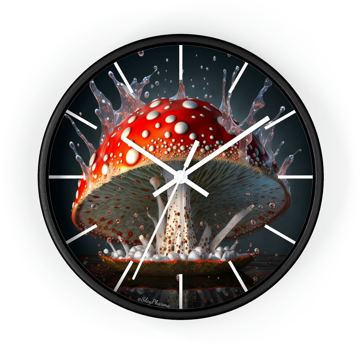 Amanita Dreams Wall Clock #3 w/ lines