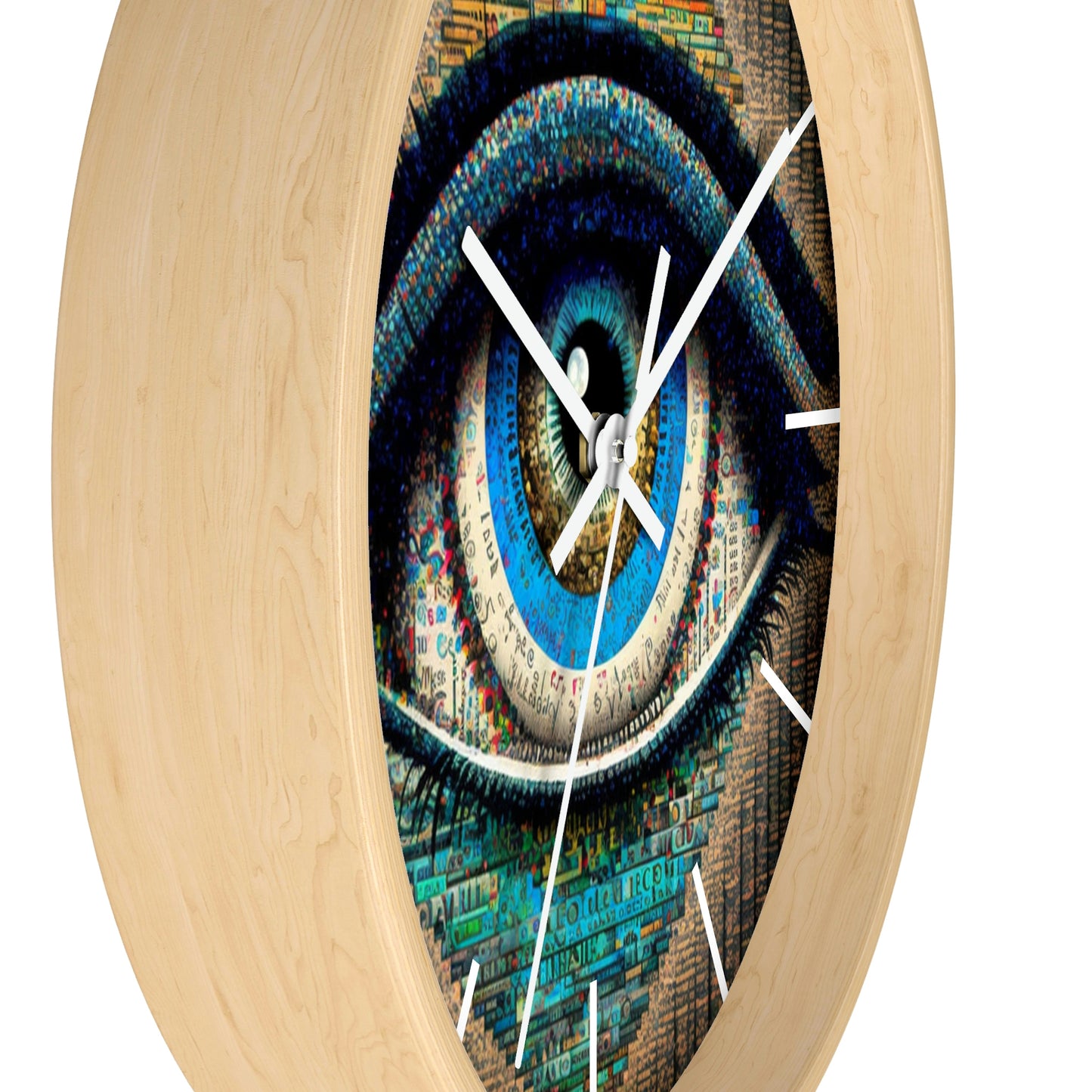 All Seeing Eye Wall Clock #3 w/ lines