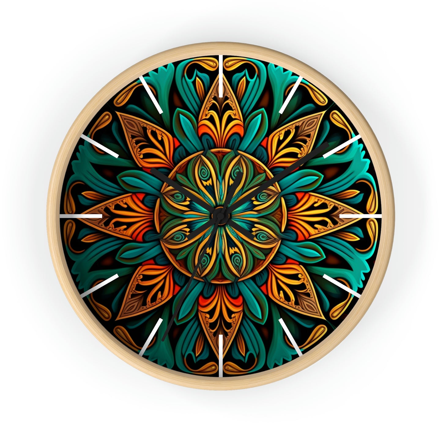 Mandala Wall Clock w/ lines