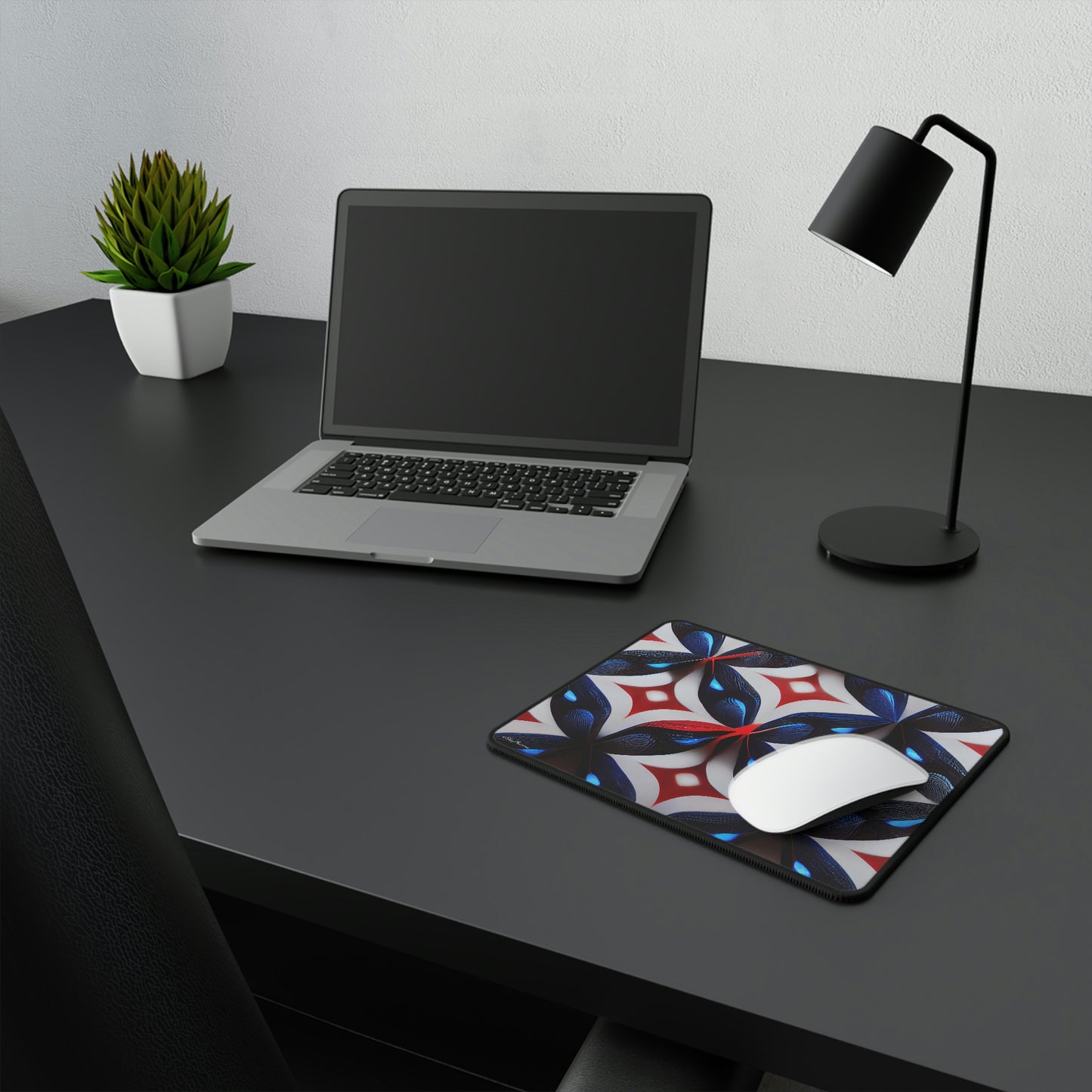 Asian American Red White & Blue Diamonds Mouse Pad