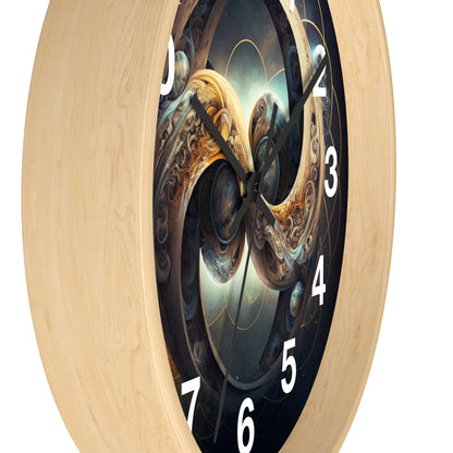 Geometric Wall Clock #8 w/ numbers