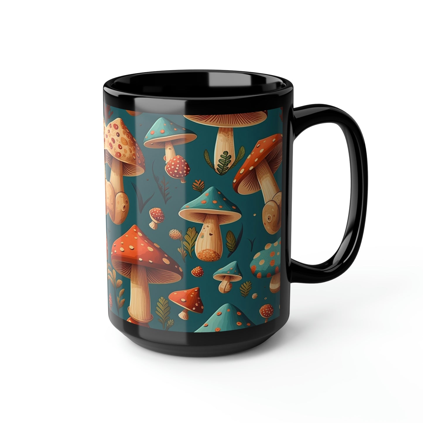 Mushroom Pattern Mug #8, 15oz