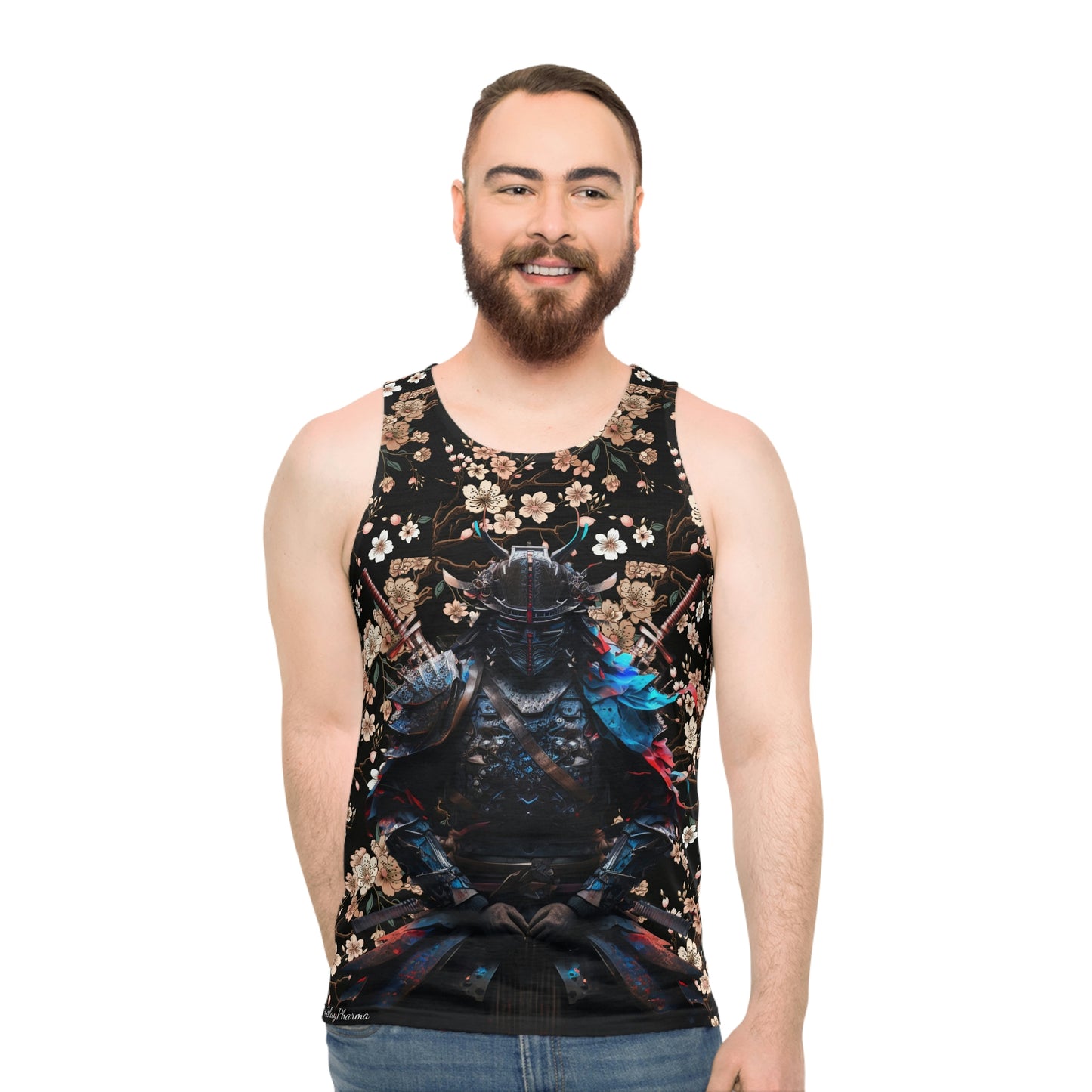 Mystic Samurai Cherry Blossom Tank Top