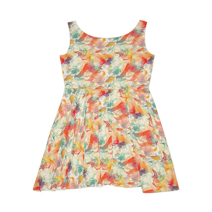 Floral Pattern Women's Skater Dress #2