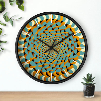Optical Illusion Wall Clock w/ lines