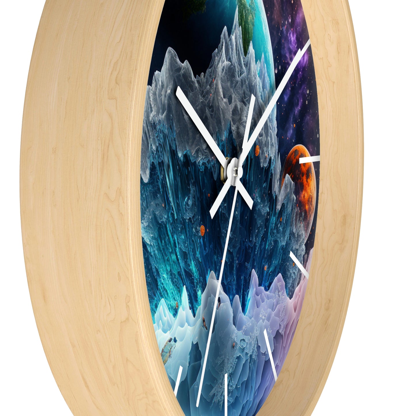 Other Worlds Wall Clock #1 w/ lines