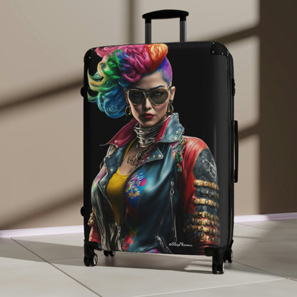"Cyber Punk Rock Goddess" Suitcases