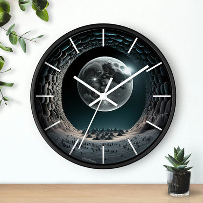 Lunar dreams Wall Clock w/ lines
