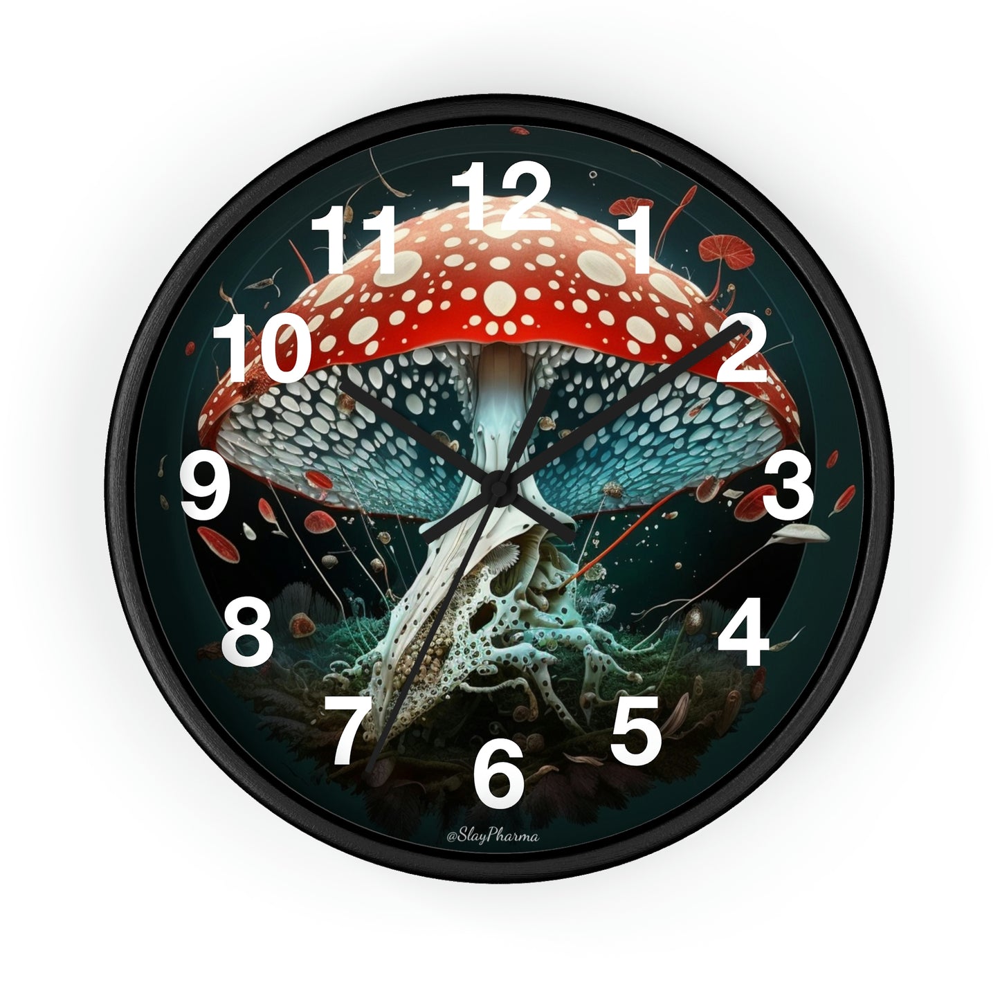 Amanita Dreams Wall Clock #4 w/ numbers