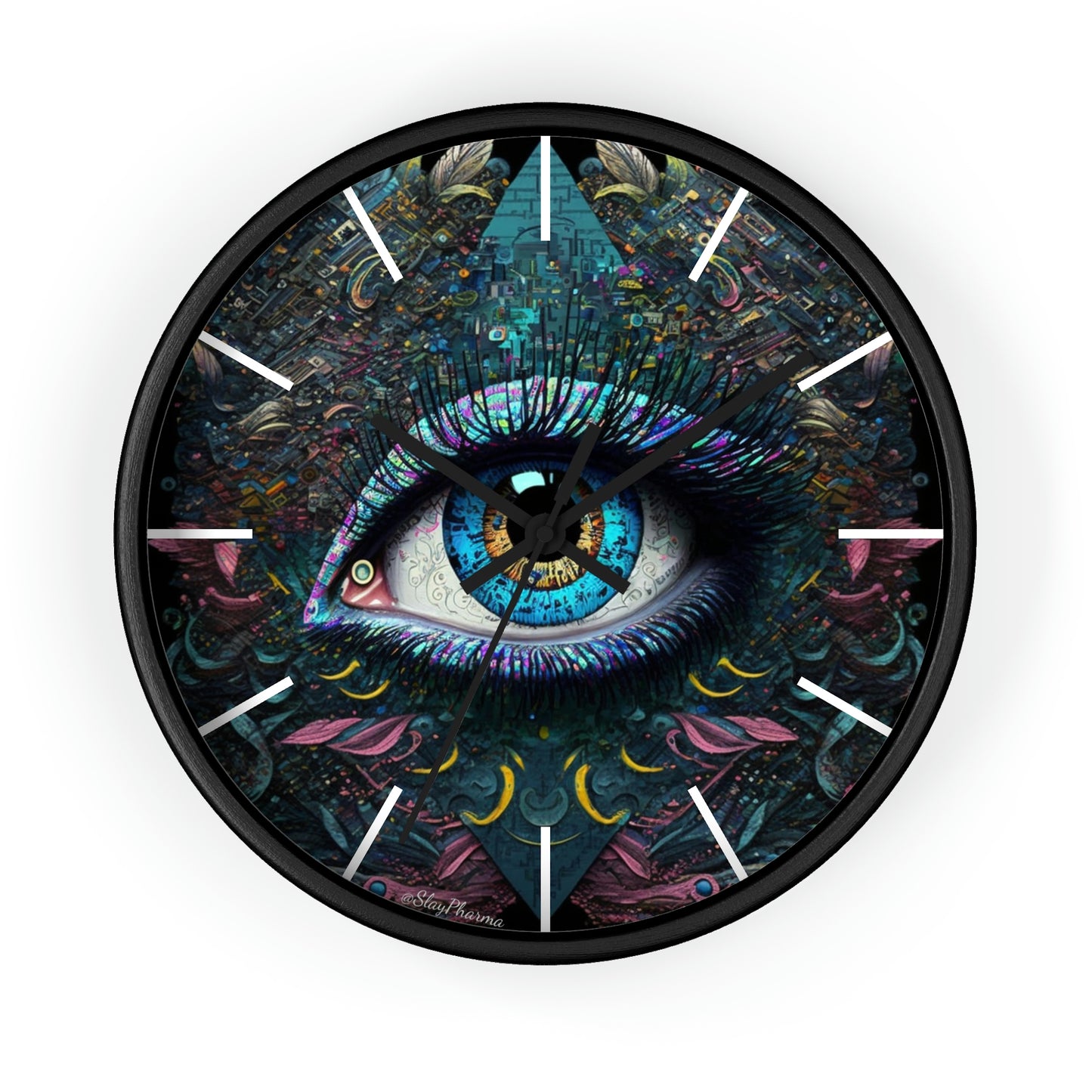 All Seeing Eye Wall Clock #1w/ lines