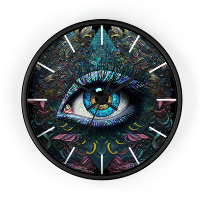 All Seeing Eye Wall Clock #1w/ lines