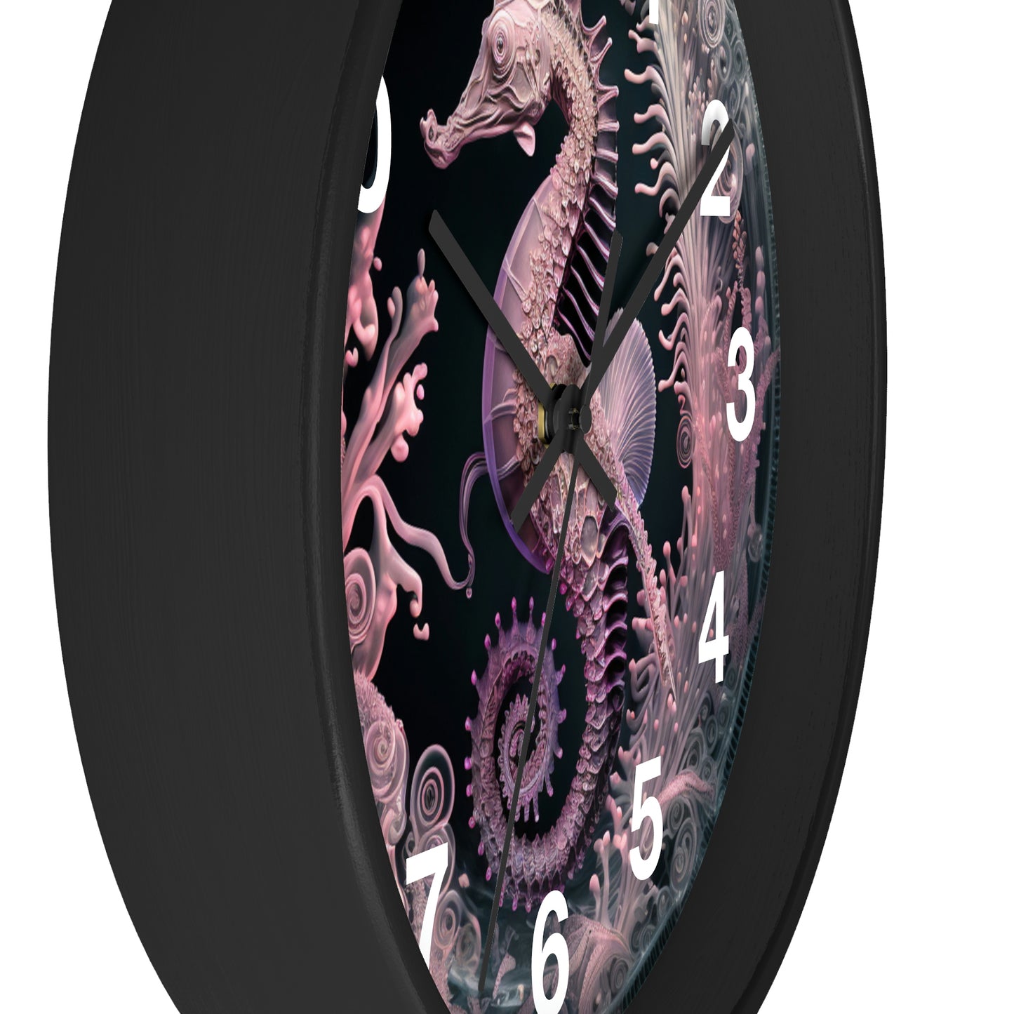 3D Seahorse Wall Clock w/ numbers