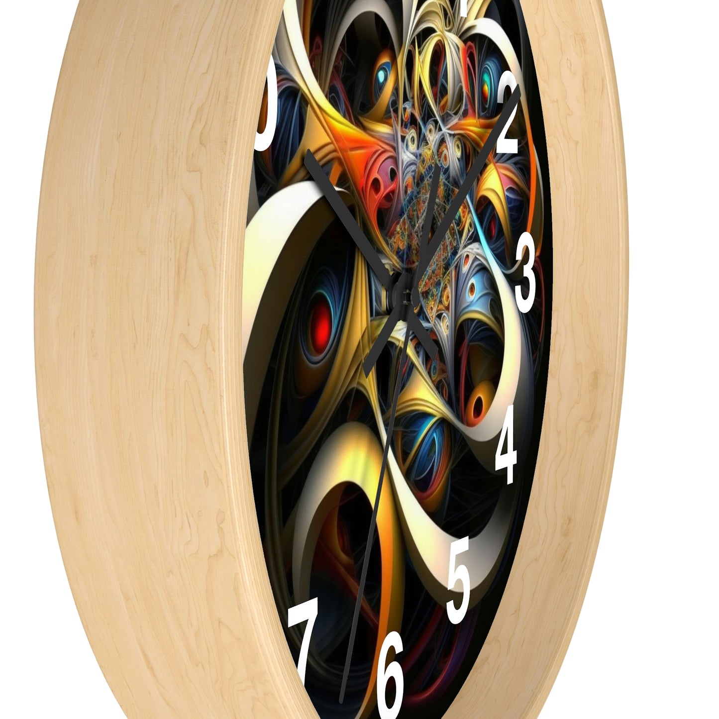 Geometric Wall Clock #6 w/ numbers