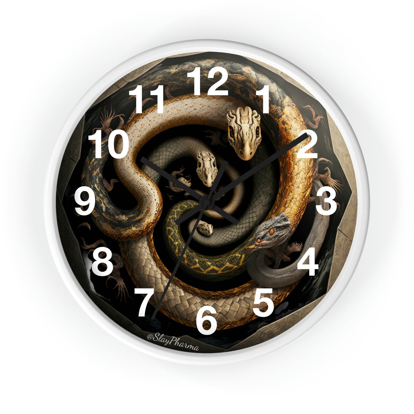 Snakes on a Wall Clock w/ numbers