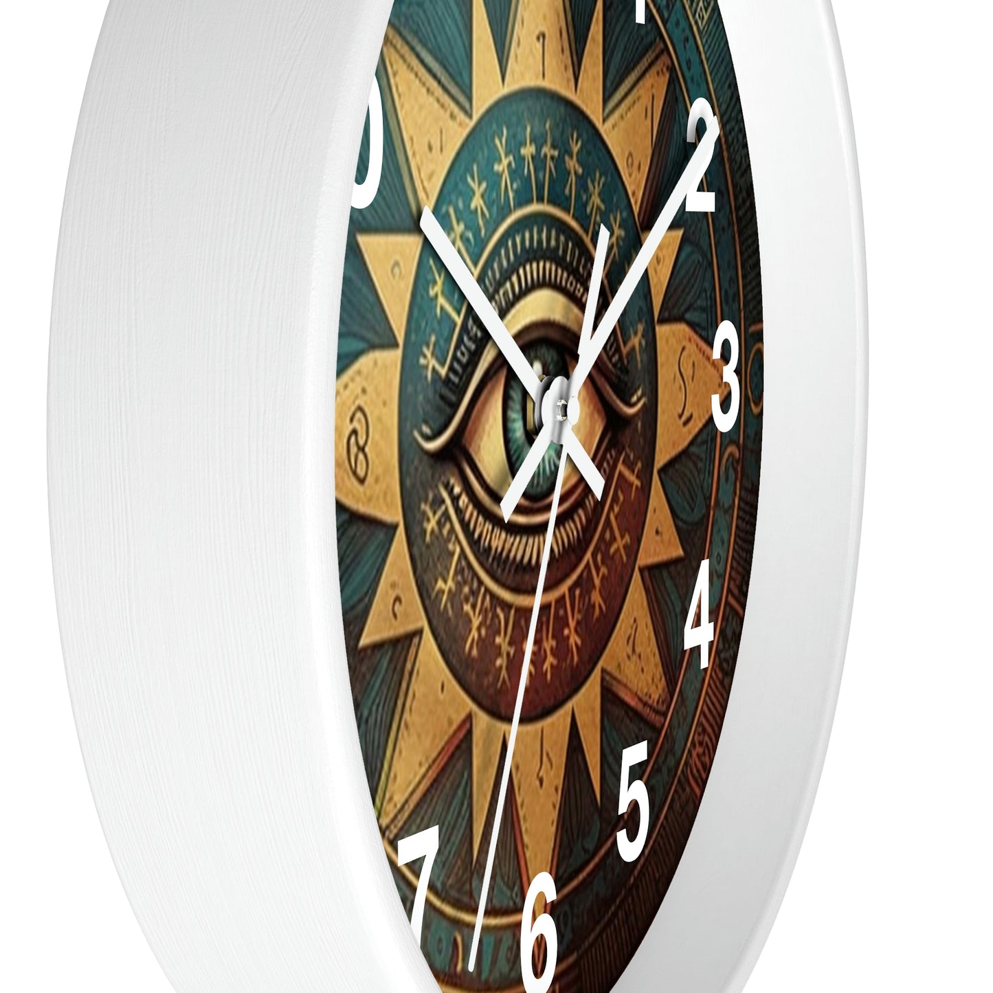 All Seeing Eye Masonic Wall Clock w/ numbers