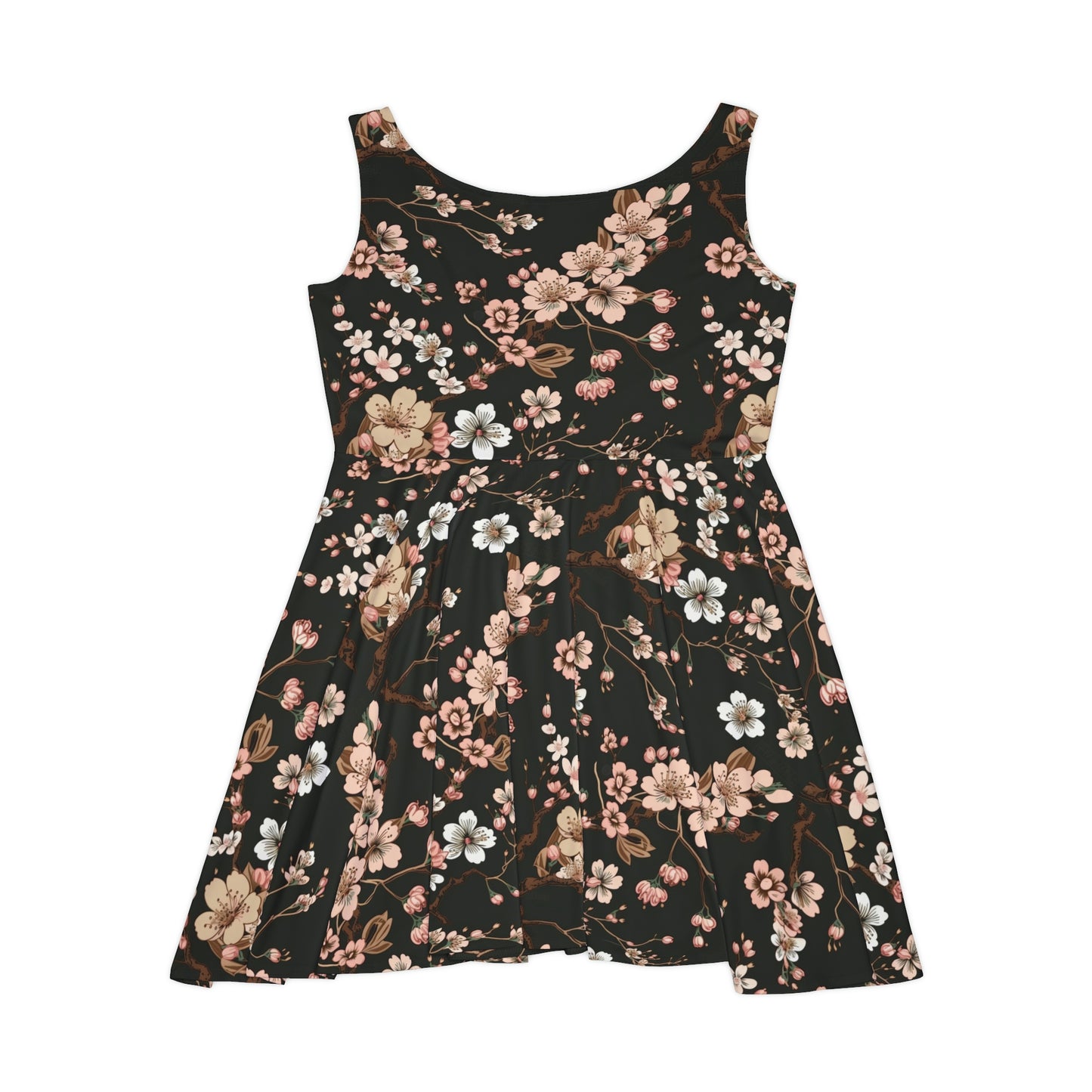 Cherry Blossom Floral Pattern Women's Skater Dress #25