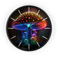 Glowing Mushroom Wall Clock w/ lines