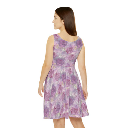 Floral Pattern Women's Skater Dress #6