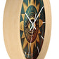 All Seeing Eye Masonic Wall Clock w/ lines