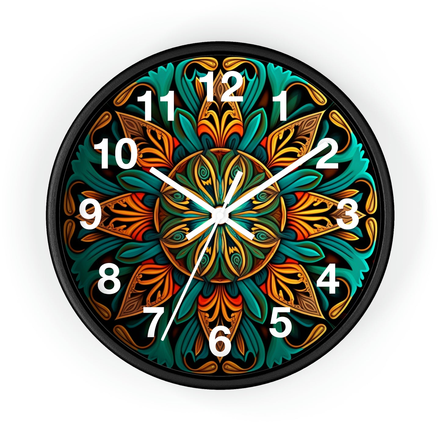 Mandala Wall Clock w/ numbers