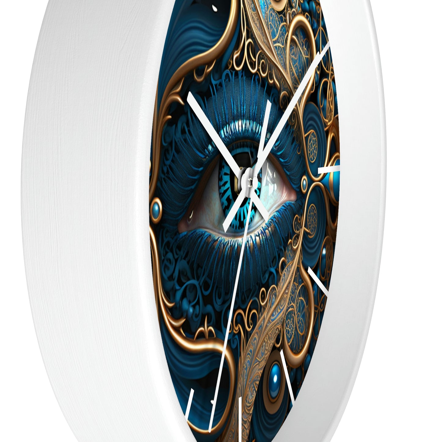 Peacock Dreamer Wall Clock #2 w/ lines