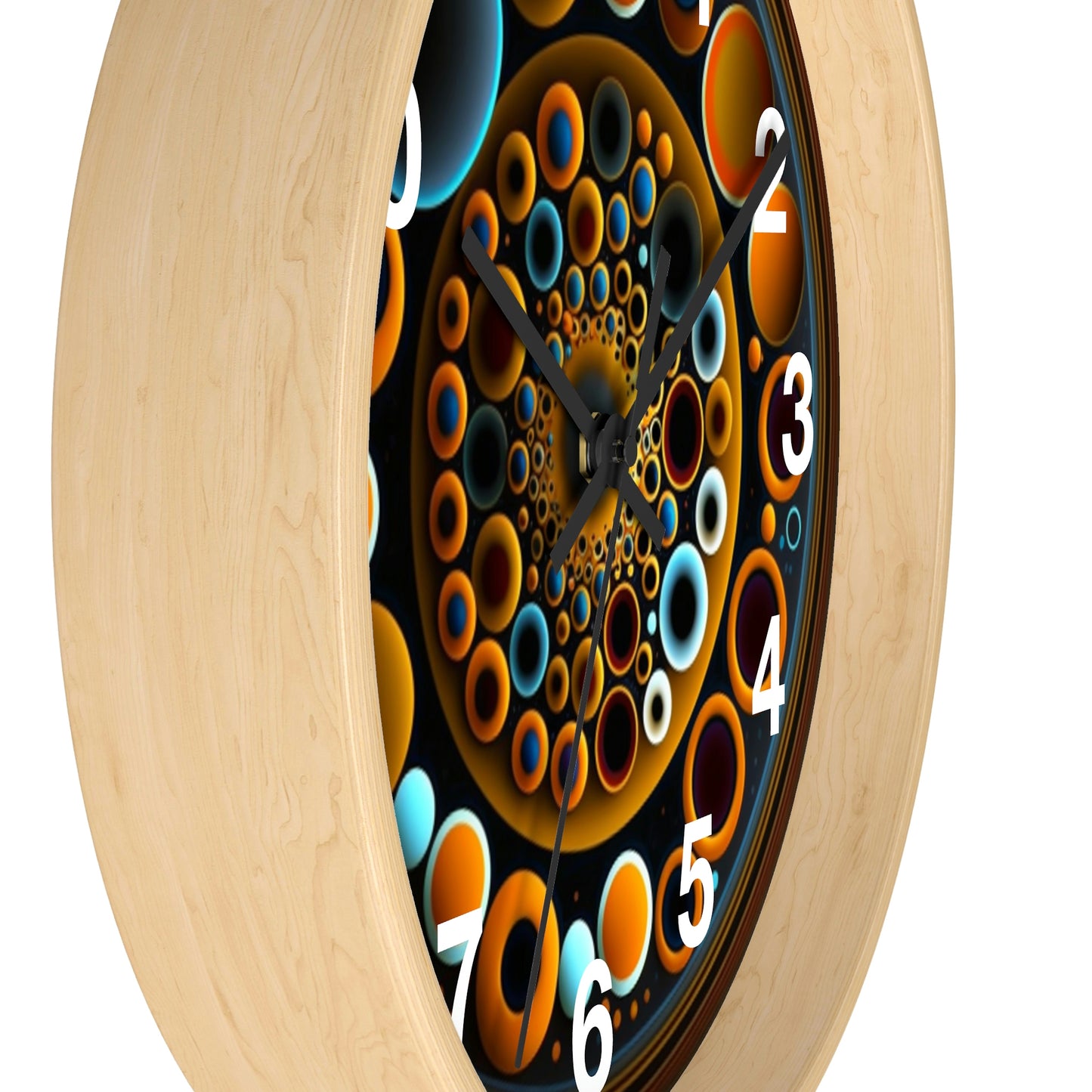 Geometric Wall Clock #9 w/ numbers