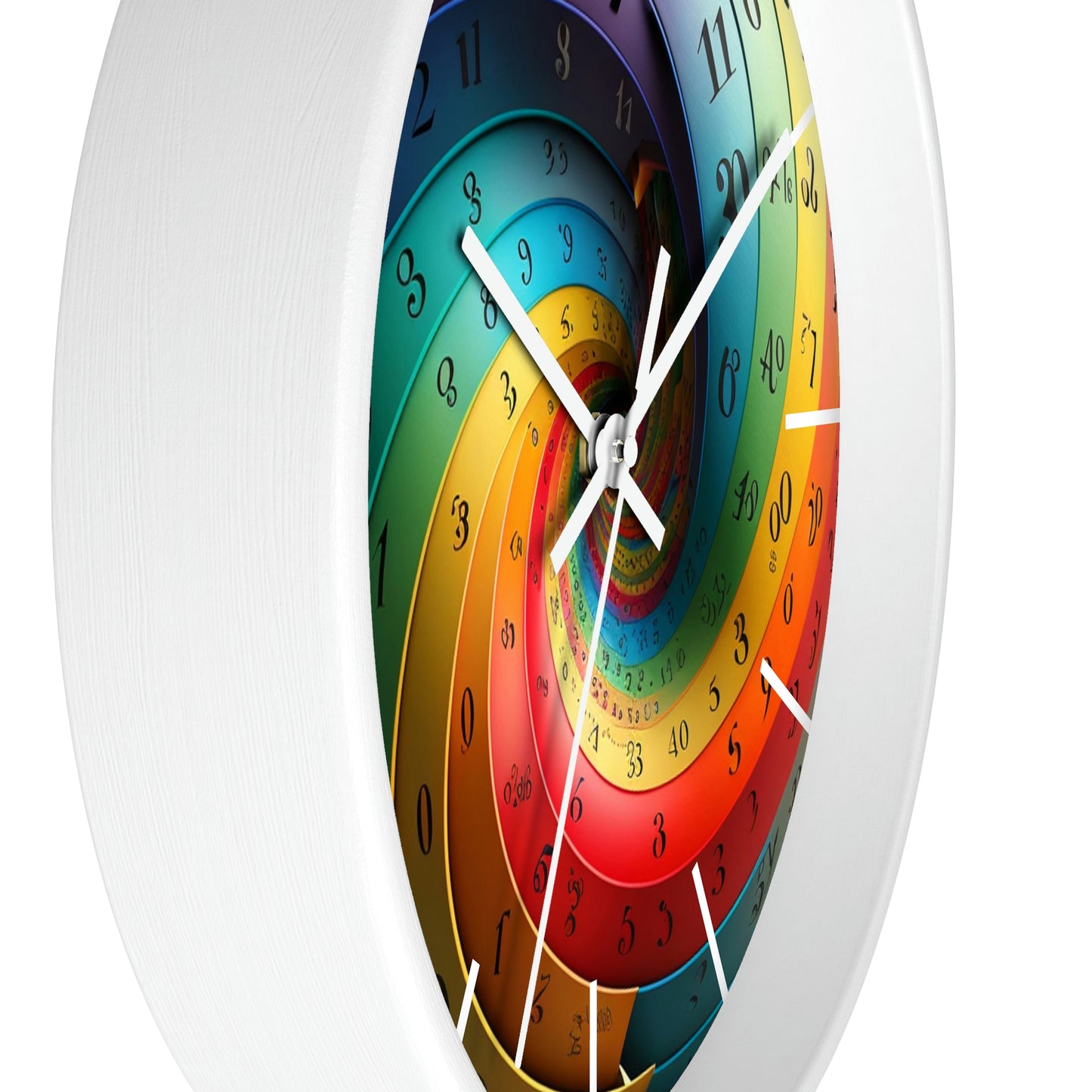 Timeless Impossible Spiral Wall Clock #1 w/ lines