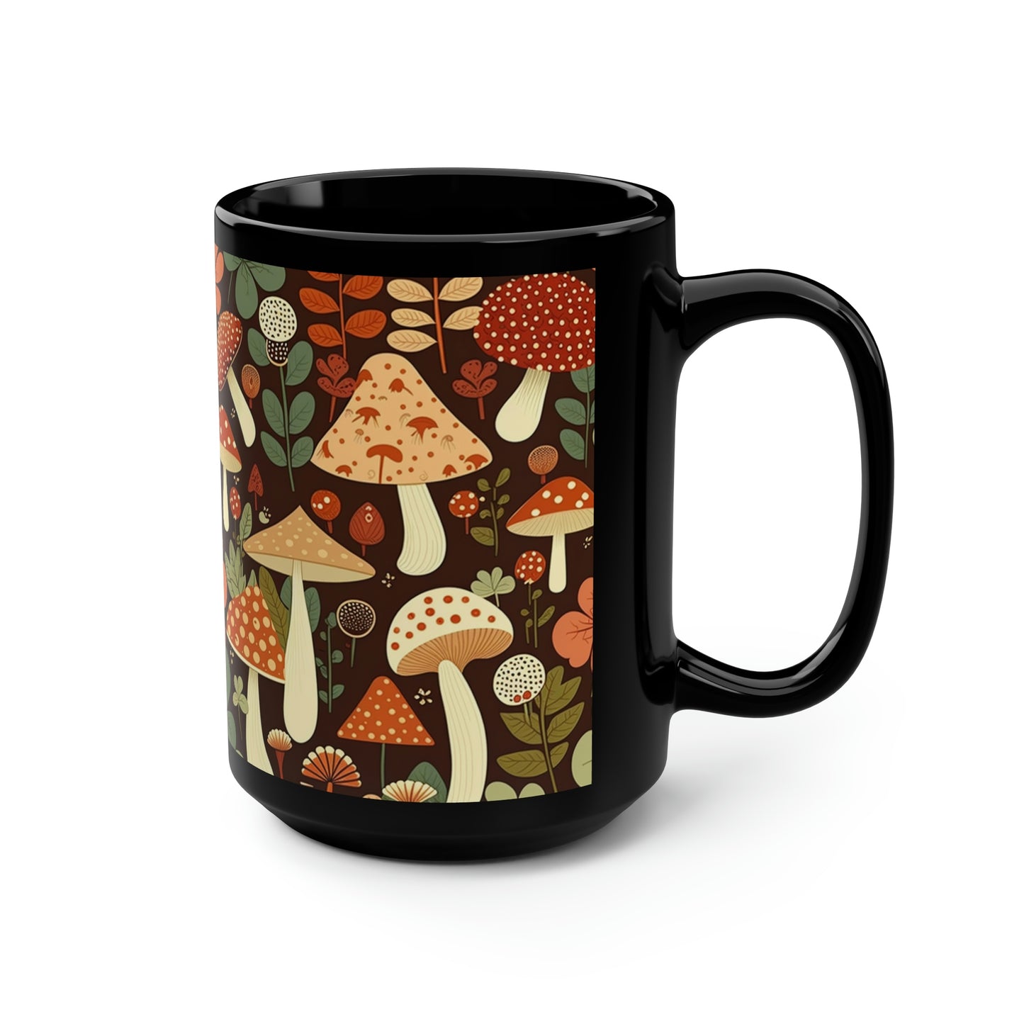 Mushroom Pattern Mug #2, 15oz