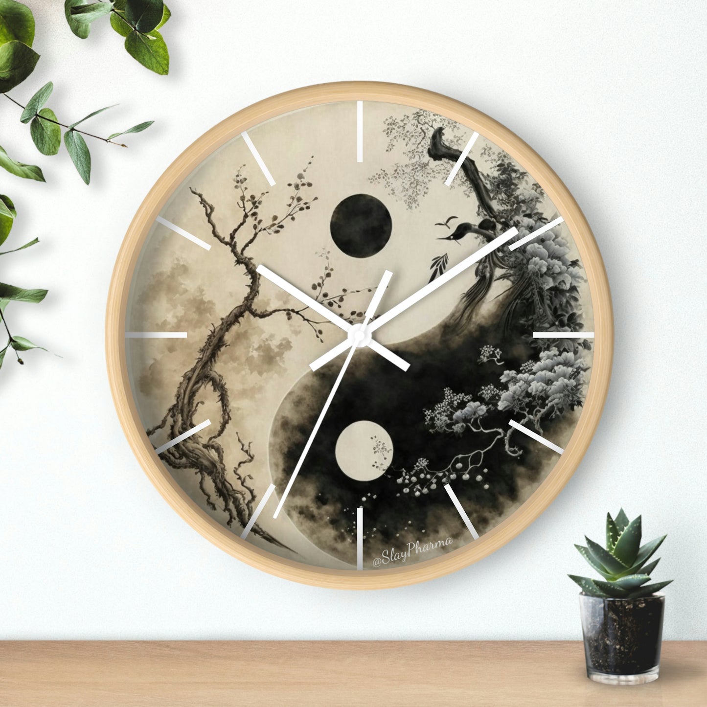 Duality Wall Clock #1 w/ lines