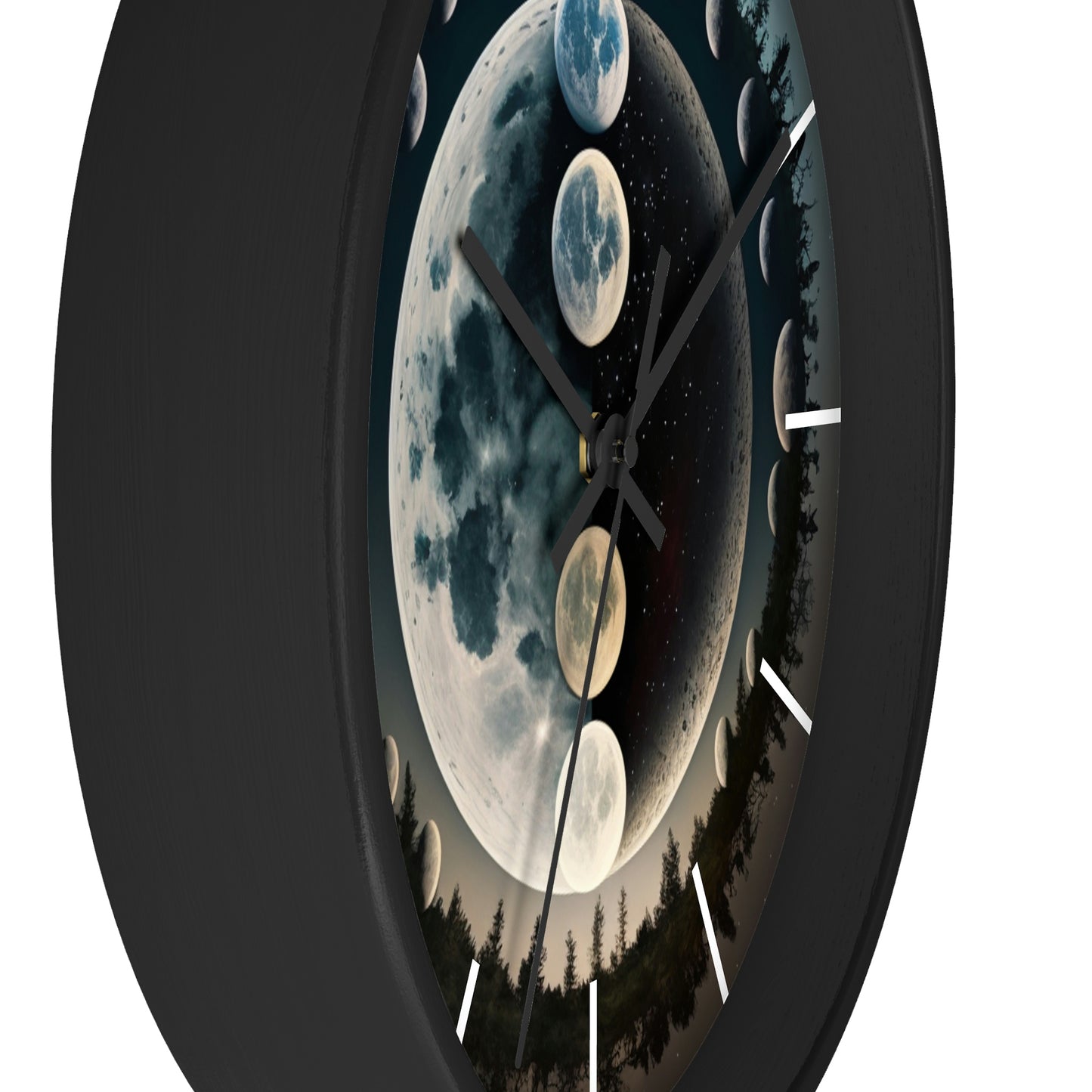 Lunar Dreams Wall Clock #2 w/ lines