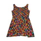 Geometric Flower Pattern Women's Skater Dress