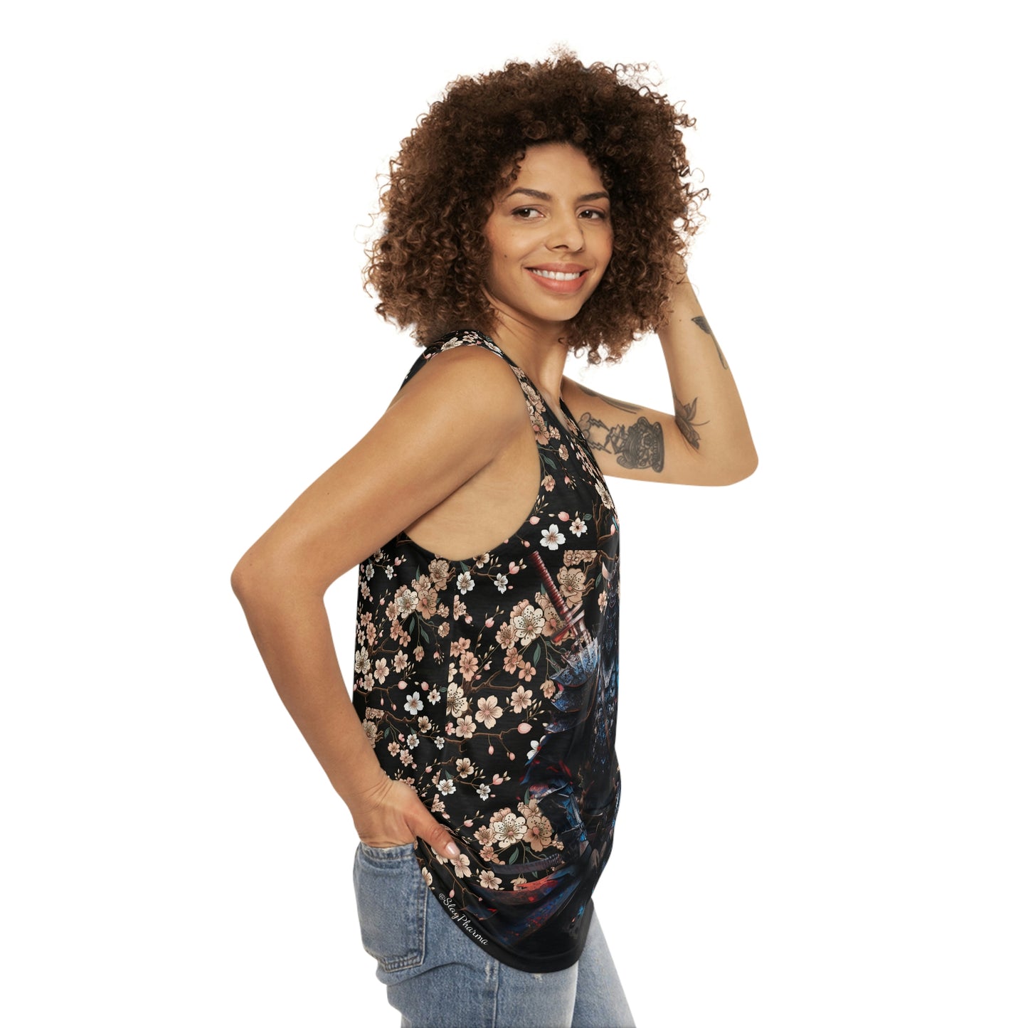 Mystic Samurai Cherry Blossom Tank Top