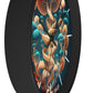 Infinite Mushroom DNA Wall Clock #2 w/ lines