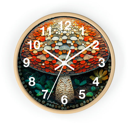 Once Upon a Mushroom Wall Clock w/ numbers