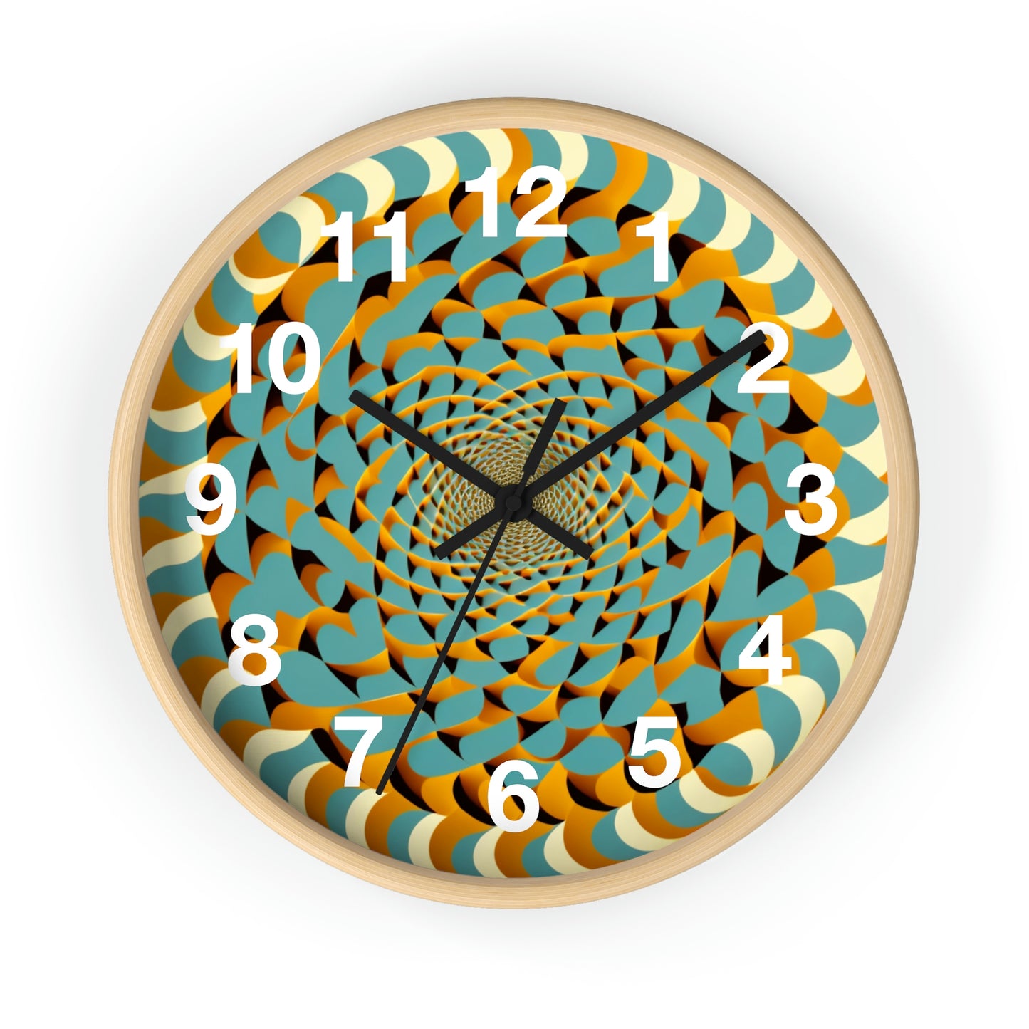 Optical Illusion Wall Clock w/ numbers